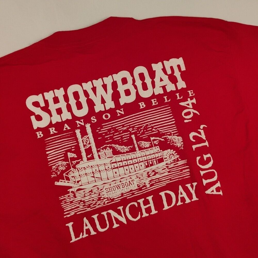 VTG Silver Dollar City Showboat Branson Belle Launch Day 8/12/94 T-Shirt Mens XL